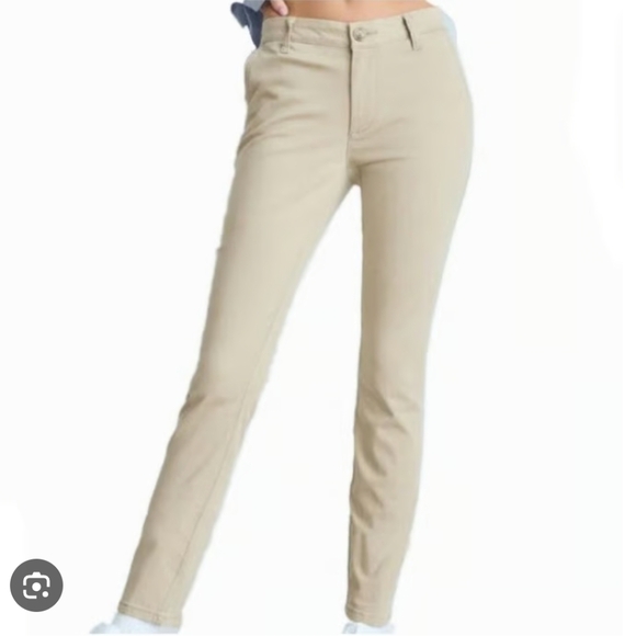 Aeropostale 2 Pair of Skinny Stretch Khaki Uniform Pants - Picture 1 of 5